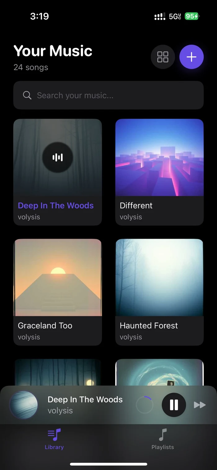 Resona library with playback controls